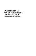 Cover for Perspectives on environment and behavior