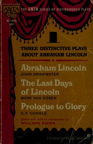 Cover for Three distinctive plays about Abraham Lincoln