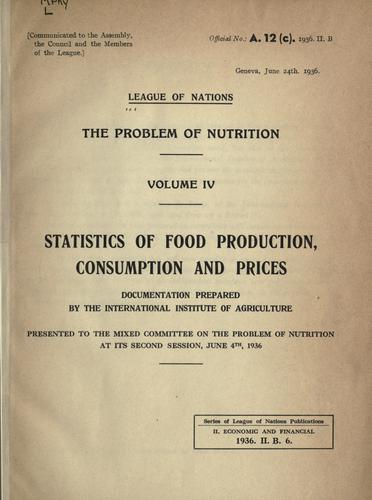 Cover for The problem of nutrition ...