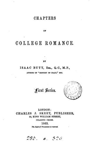 Cover for Chapters of college romance