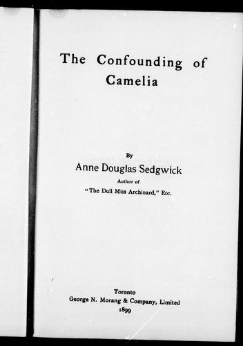 Cover for The confounding of Camelia