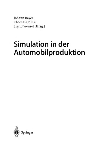 Cover for Simulation in der Automobilproduktion