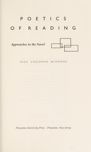 Cover for Poetics of reading