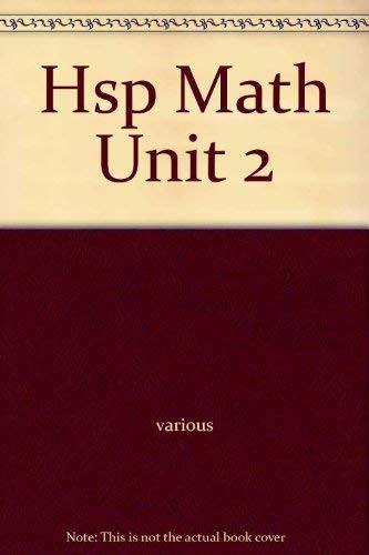 Cover for Hsp Math Unit 2