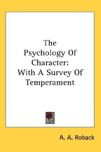 Cover for The Psychology Of Character