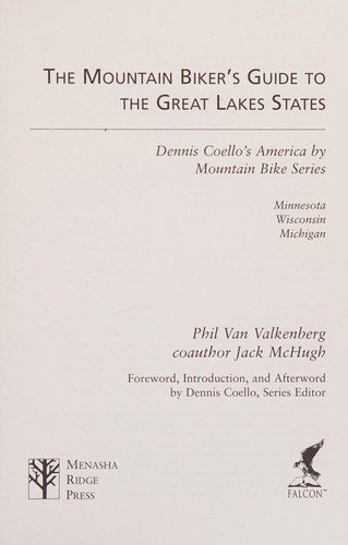 Cover for The mountain biker's guide to the Great Lake states