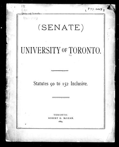 Cover for Statutes 90 to 152 inclusive