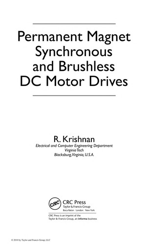 Cover for Permanent magnet synchronous and brushless DC motor drives