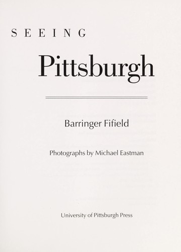 Cover for Seeing Pittsburgh