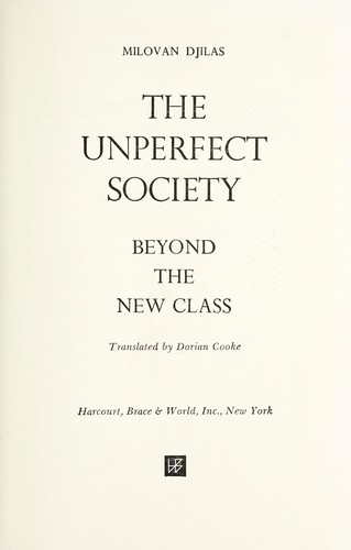 Cover for The unperfect society