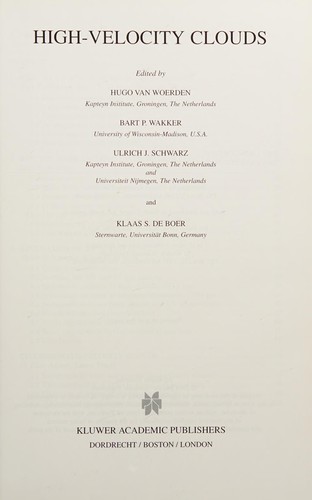 Cover for High-velocity clouds