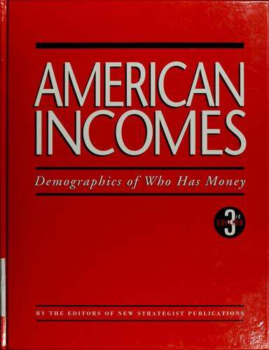 Cover for American incomes