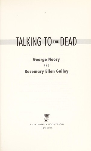 Cover for Talking to the dead
