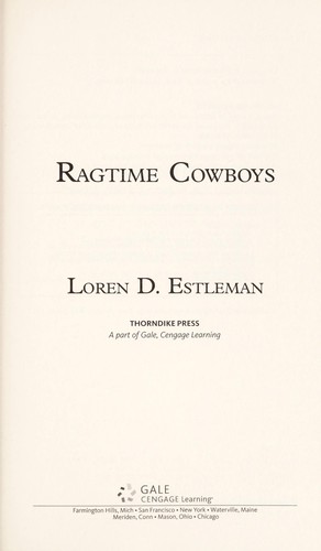 Cover for Ragtime Cowboys
