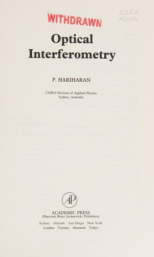 Cover for Optical interferometry