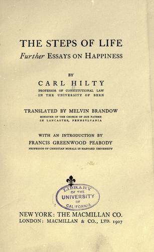 Cover for The steps of life