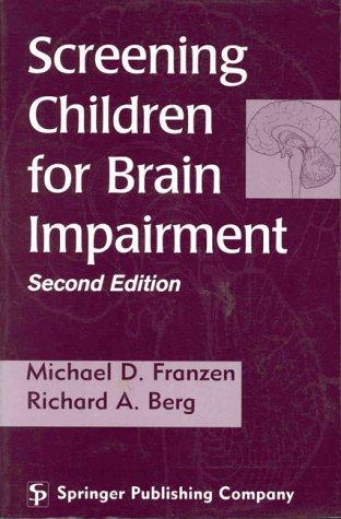 Cover for Screening children for brain impairment
