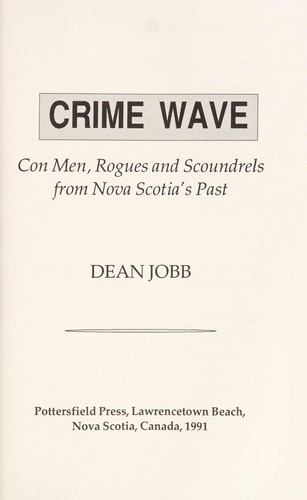 Cover for Crime wave