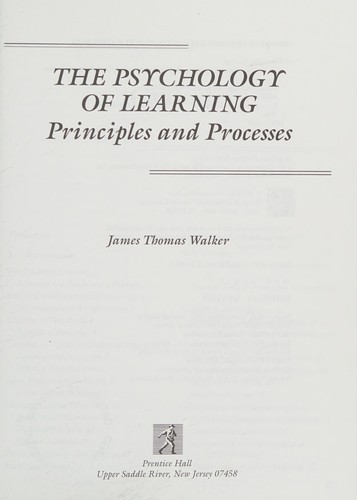 Cover for The psychology of learning