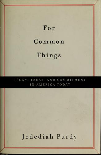 Cover for For common things