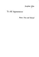Cover for To all appearances