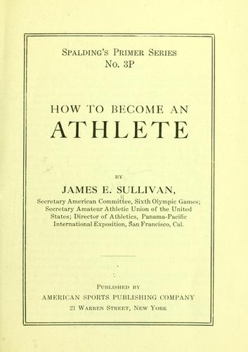 Cover for How to become an athlete