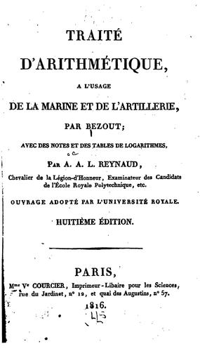 Cover for Traité d'arithmétique, a l'usage de la marine et de l'artillerie