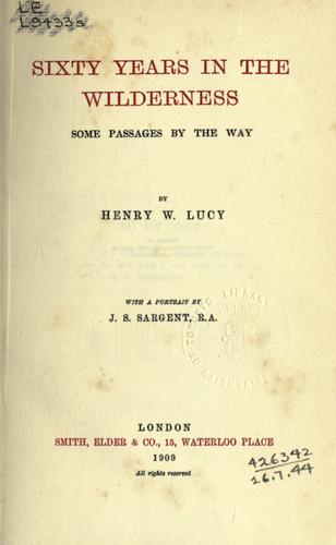 Cover for Sixty years in the wilderness
