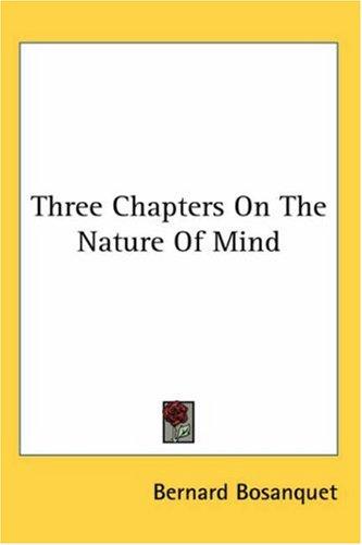 Cover for Three Chapters on the Nature of Mind