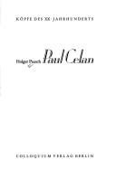 Cover for Paul Celan