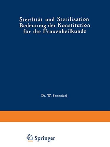 Cover for Sterilität und Sterilisation