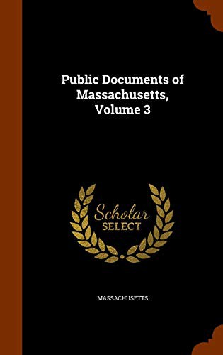 Cover for Public Documents of Massachusetts, Volume 3