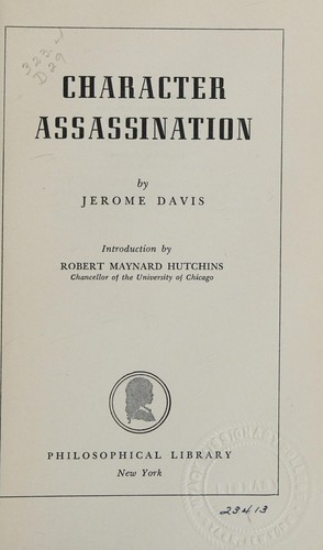 Cover for Character Assassination