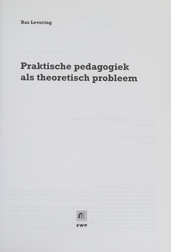 Cover for Praktische pedagogiek als theoretisch probleem
