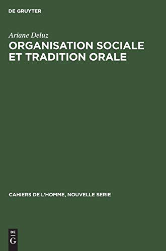 Cover for Organisation sociale et tradition orale