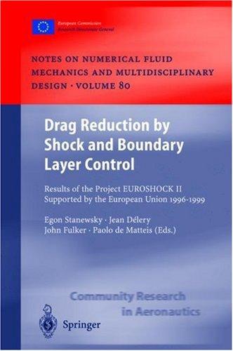 Cover for Drag Reduction by Shock and Boundary Layer Control (Notes on Numerical Fluid Mechanics and Multidisciplinary Design (NNFM))