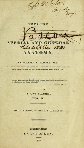 Cover for A treatise on special and general anatomy