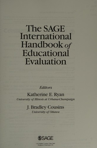 Cover for The SAGE international handbook of educational evaluation