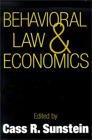 Cover for Behavioral law and economics