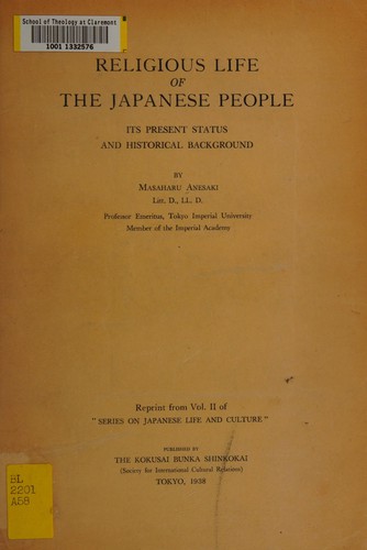 Cover for Religious life of the Japanese people