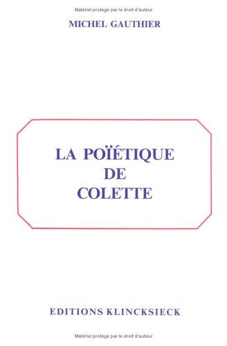 Cover for La poïétique de Colette