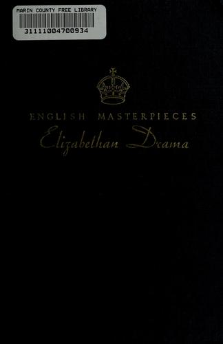 Cover for Elizabethan drama