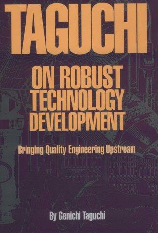 Cover for Taguchi on Robust Technology Development
