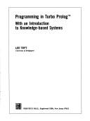 Cover for Programming in TurboProlog