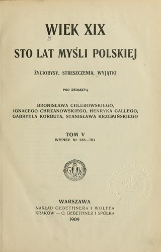Cover for Wiek XIX