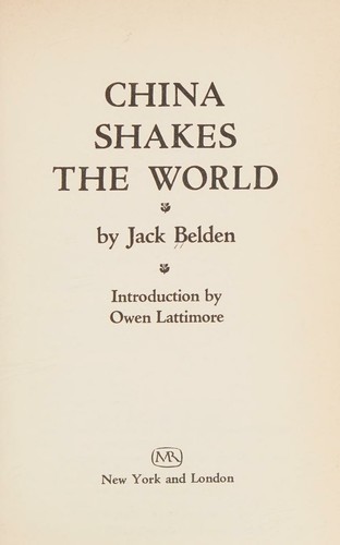 Cover for China shakes the world