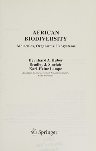 Cover for African biodiversity
