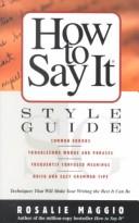 Cover for The How to Say It Style Guide