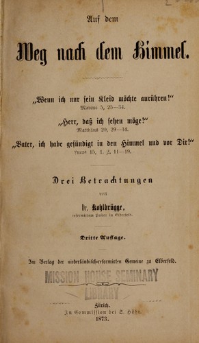 Cover for Auf dem Weg nach dem himmel