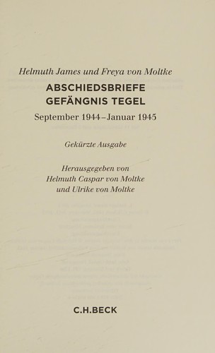 Cover for Abschiedsbriefe Gefängnis Tegel